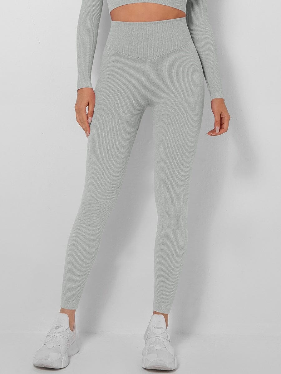 Legging Sport Sans Couture Côtelé (Push Up)