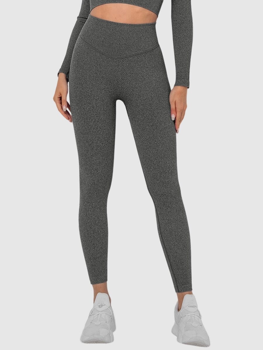 Legging Sport Sans Couture Côtelé (Push Up)