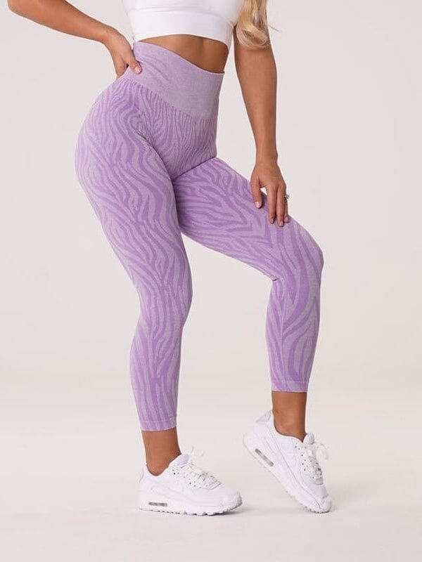 Legging Sport Sans Couture Imprimé Zèbre