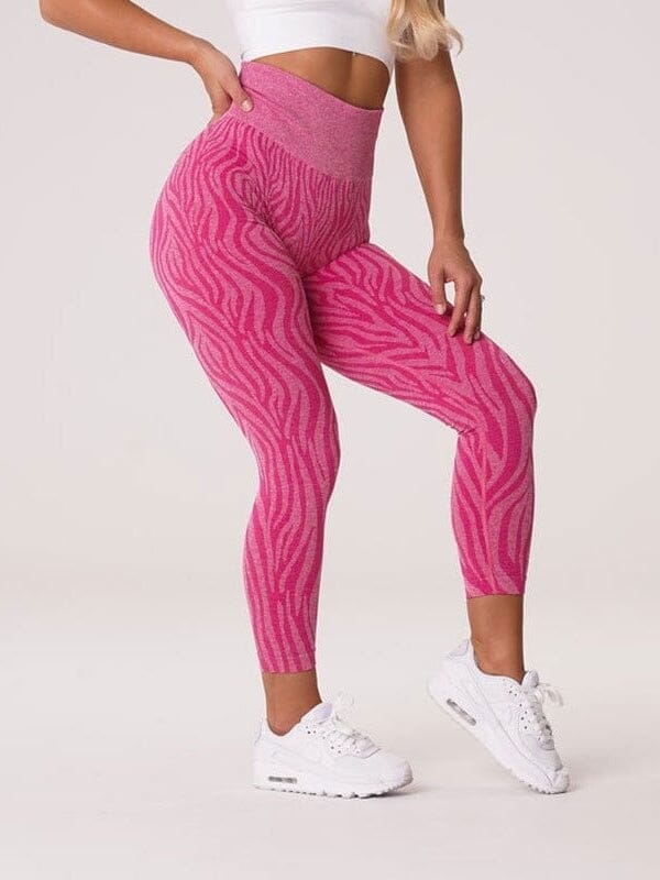 Legging Sport Sans Couture Imprimé Zèbre