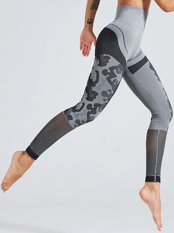 Legging Sport Taille Extra Haute Camouflage