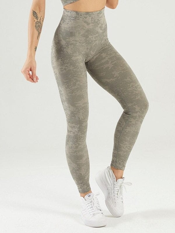 Legging Sport Taille Haute Camouflage