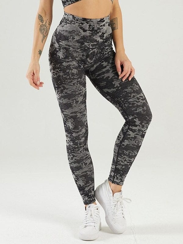 Legging Sport Taille Haute Camouflage