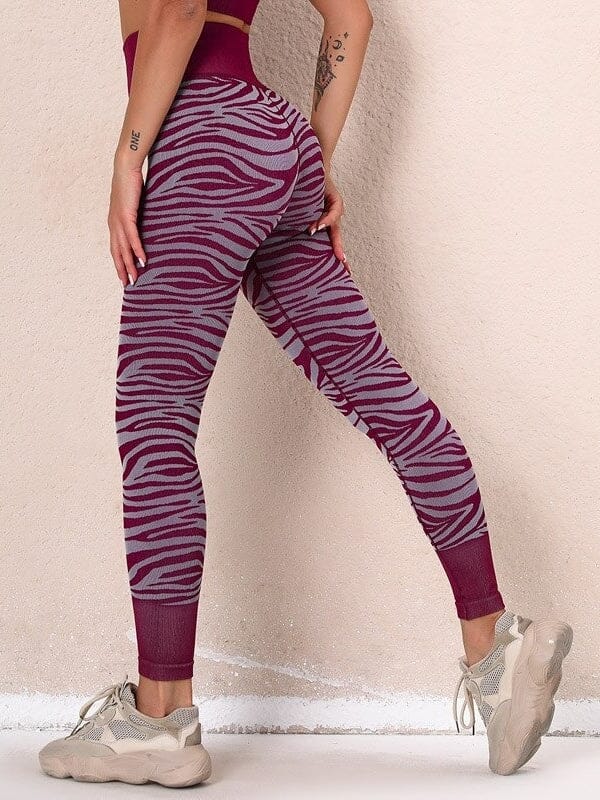 Legging Sport Zébré Sans Couture