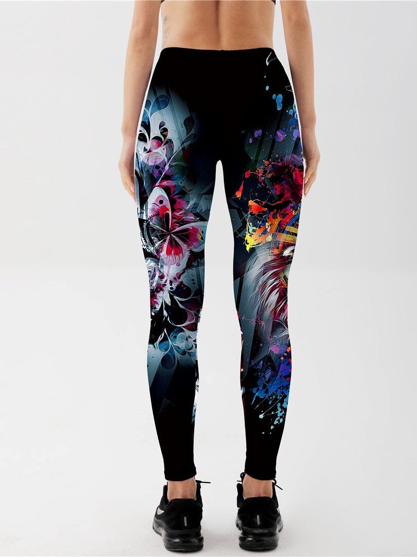 Legging Tête de Mort et Tigre