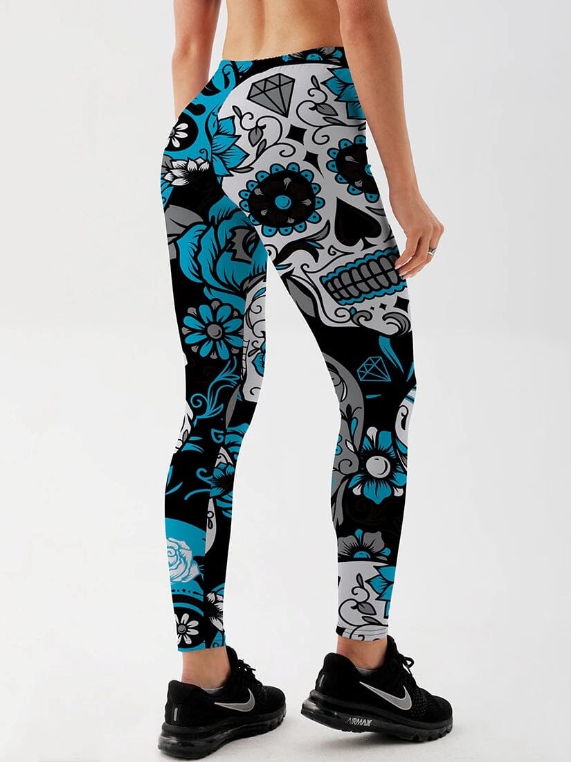 Legging Tête de Mort Mexicaine