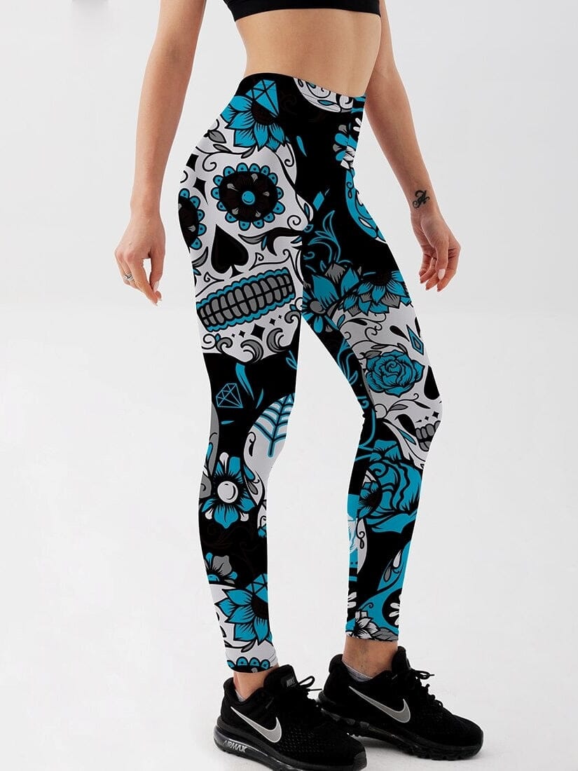 Legging Tête de Mort Mexicaine