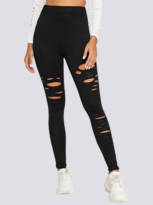 Legging Troué Noir