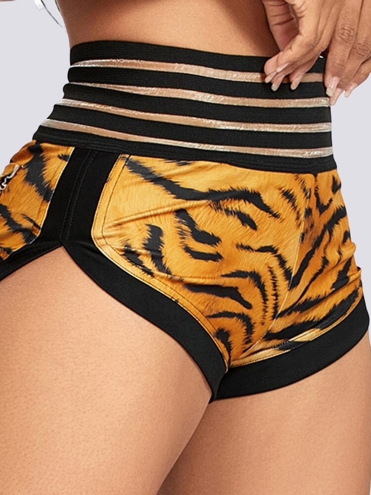 Mini Short Savane Taille Haute Push Up