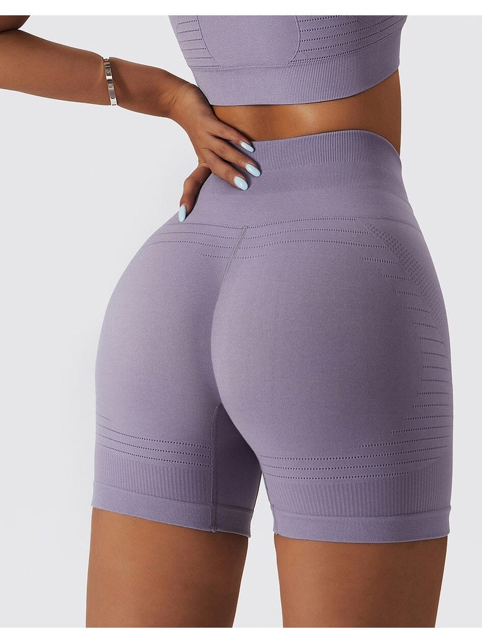 Short Sport Court Taille Haute (Sans Couture)