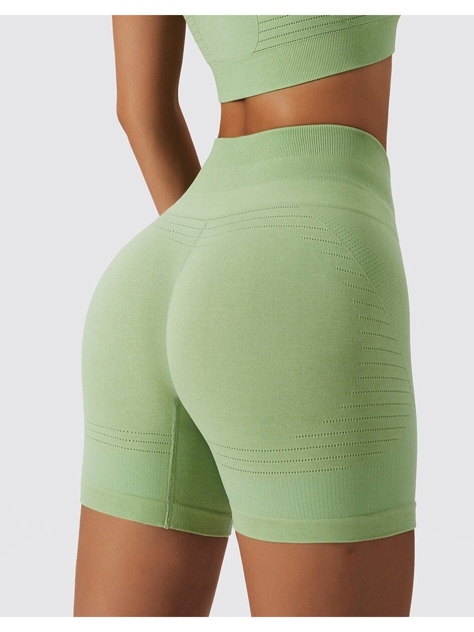 Short Sport Court Taille Haute (Sans Couture)