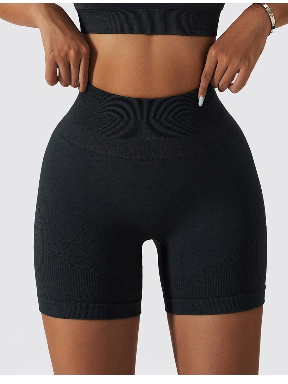 Short Sport Court Taille Haute (Sans Couture)