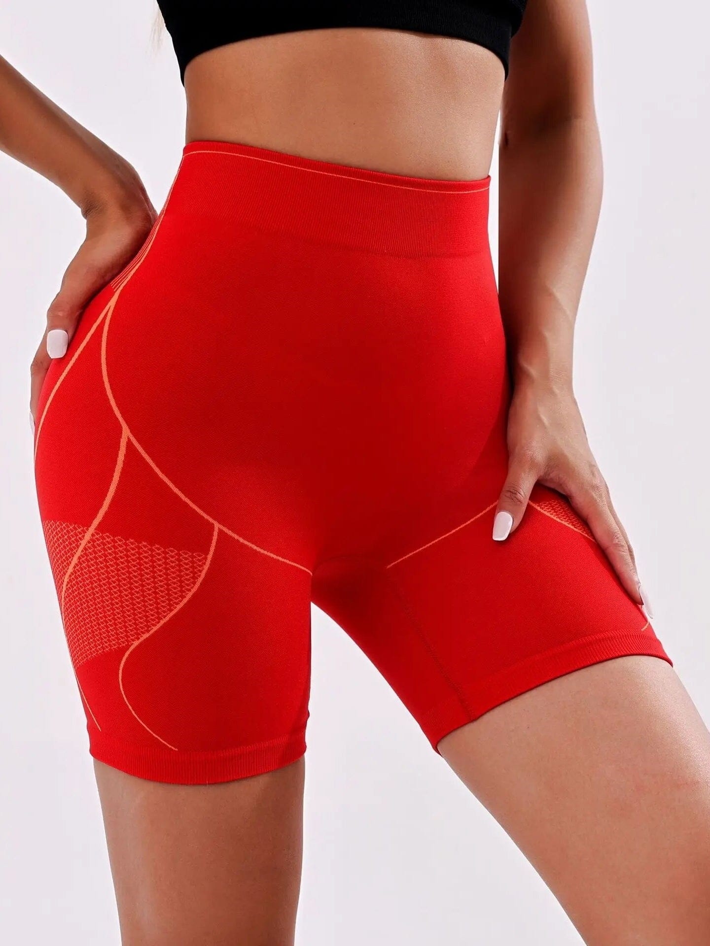 Short Sport Rouge Sans Couture