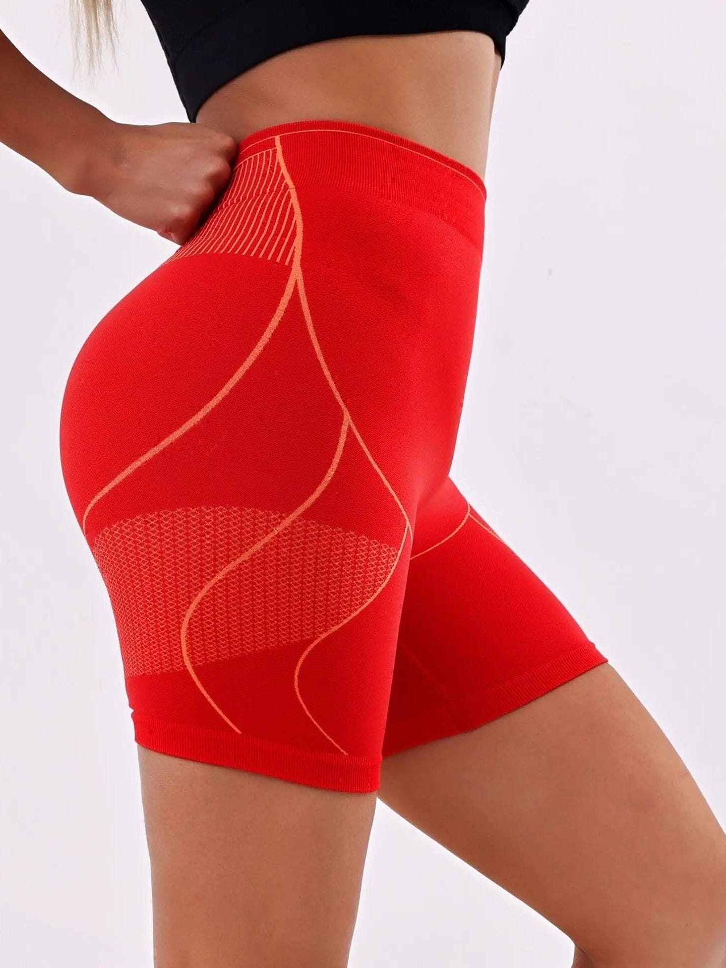 Short Sport Rouge Sans Couture